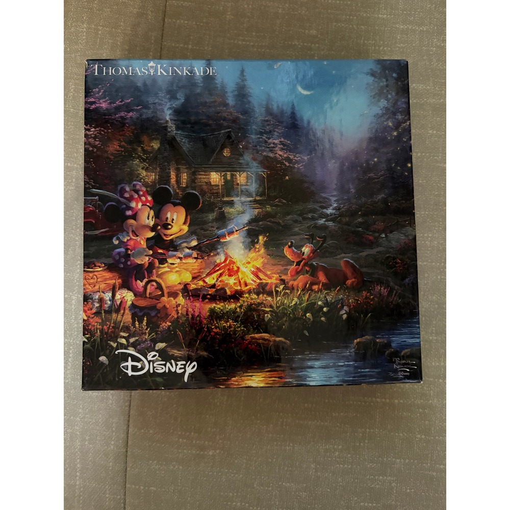 Disney Thomas Kinkade Mickey Minnie Sweetheart Campfire 750 Piece Puzzle Ceaco